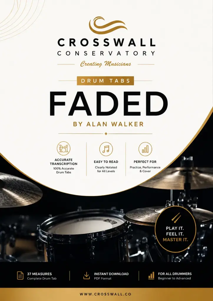 Faded - Drums Easy (PDF)