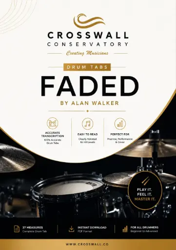 Faded - Drums Easy (PDF)